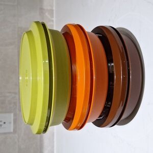 Lot of 3 Vintage Tupperware Seal-N-Serve bowls with lids